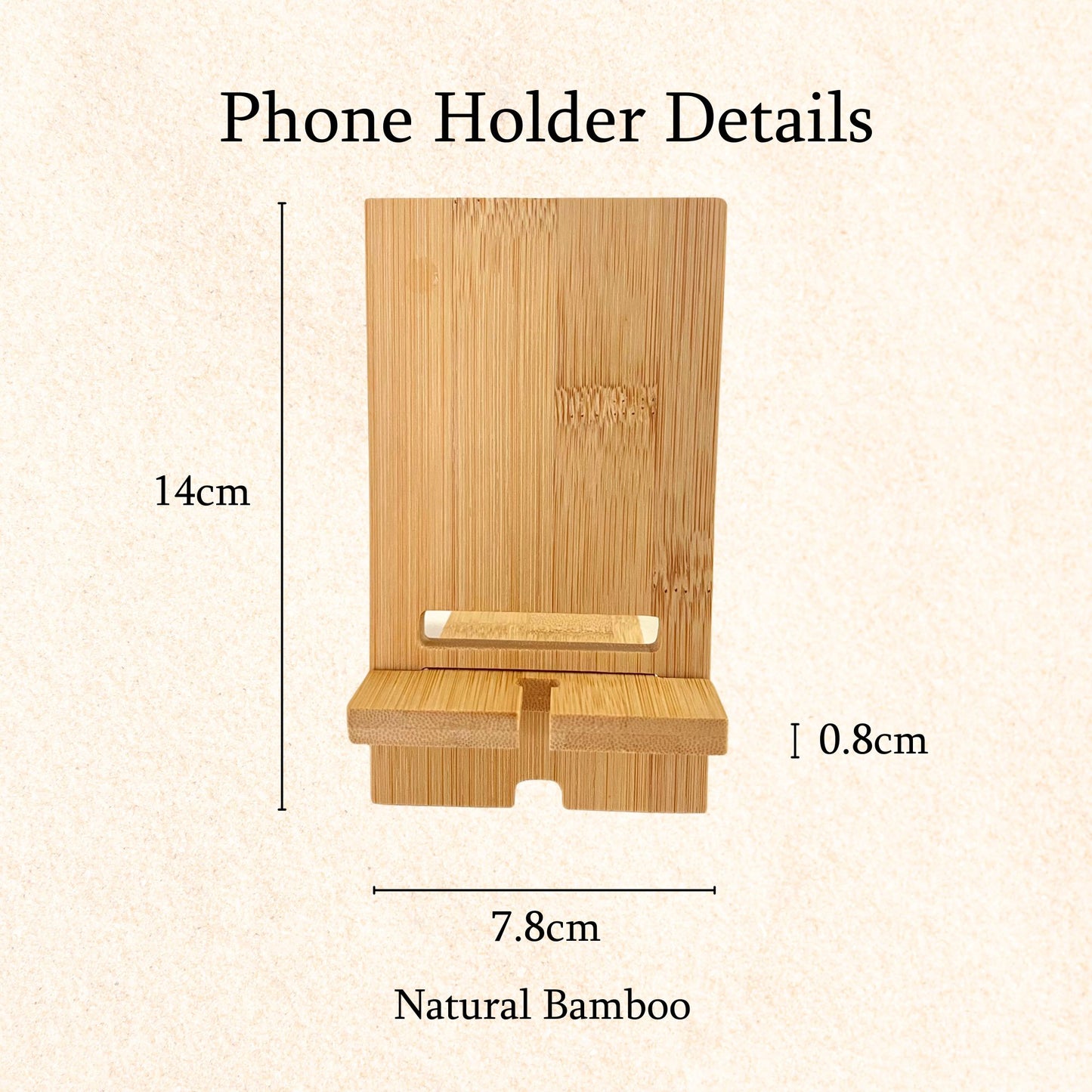 Bamboo Phone Stand - Engraved