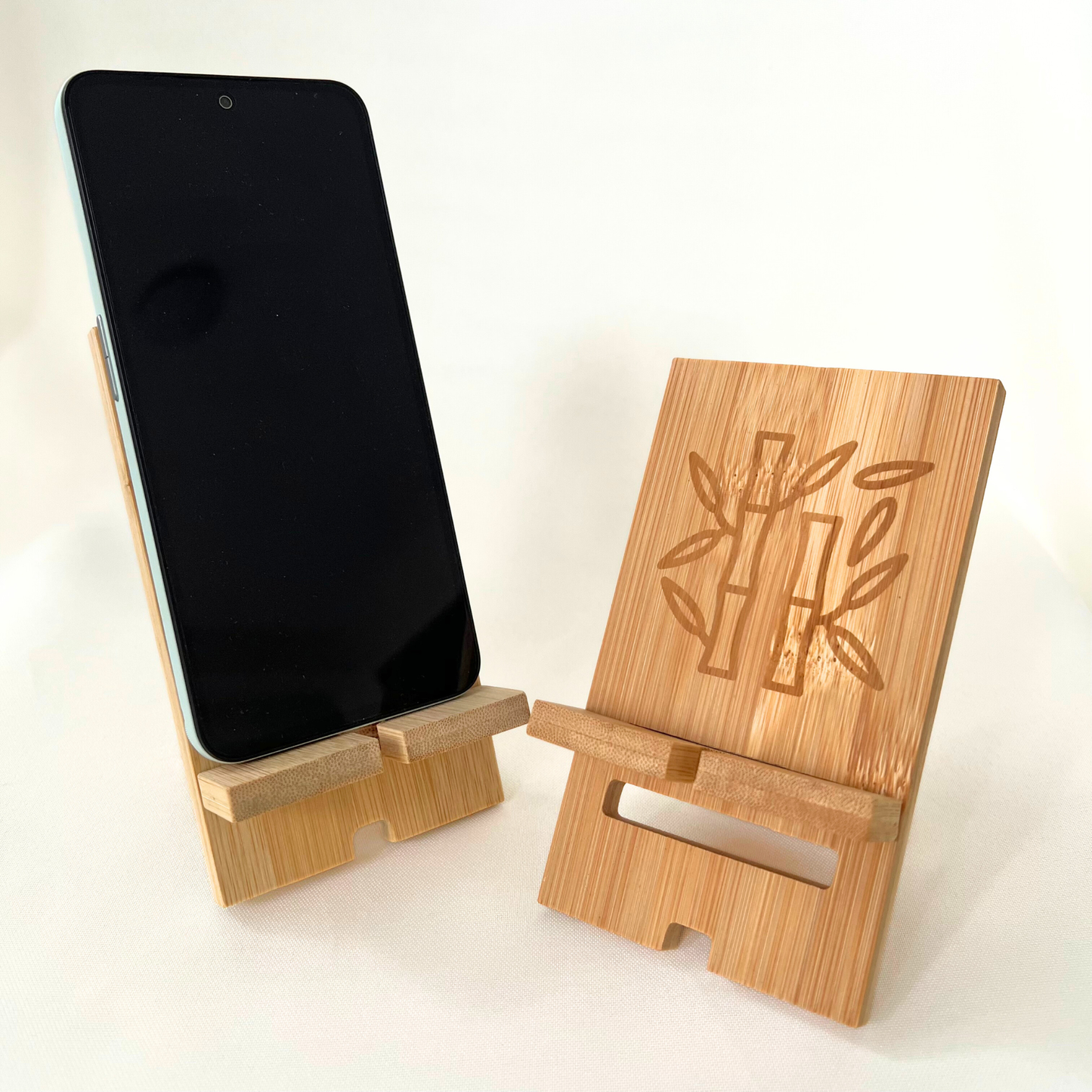 Bamboo Phone Stand - Engraved