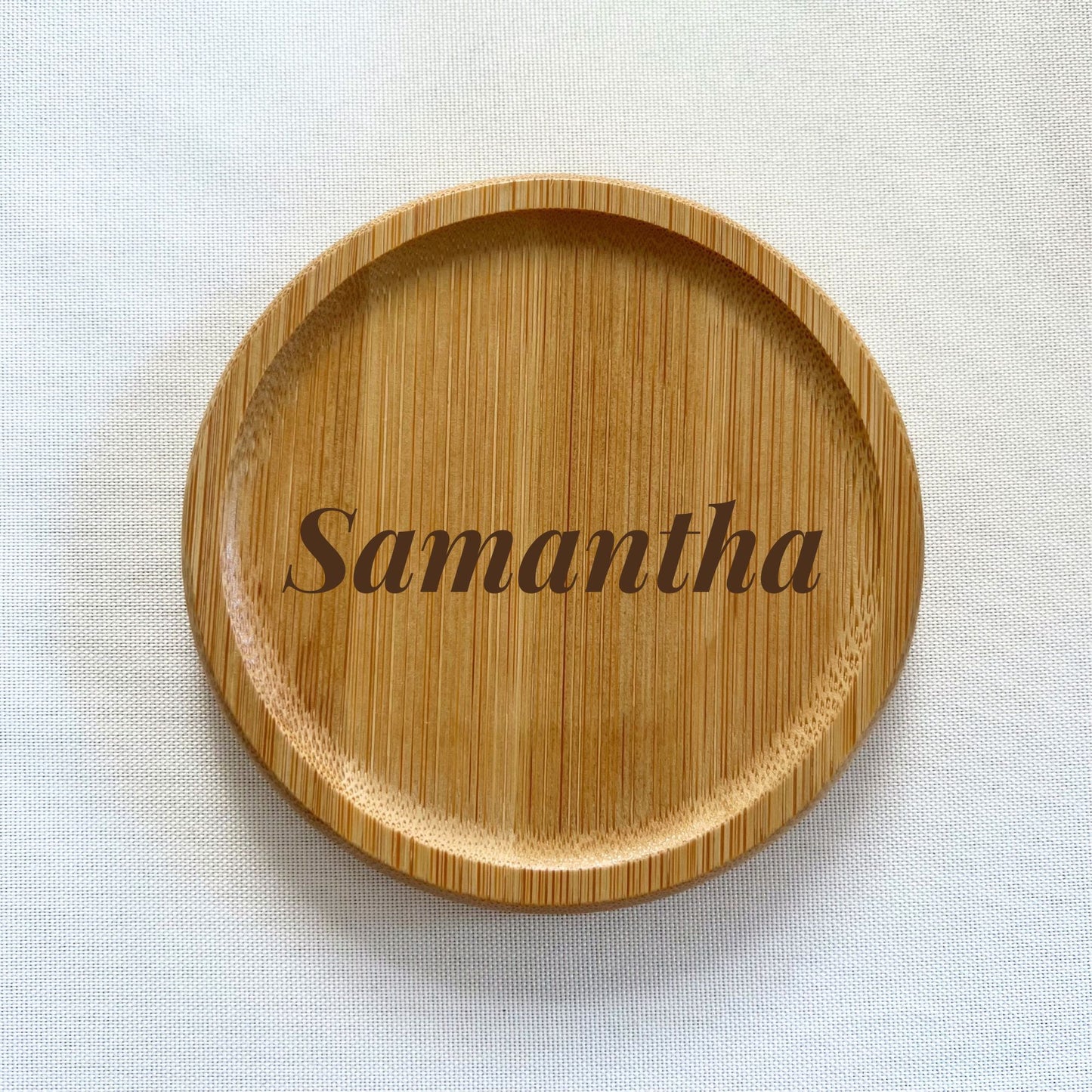 Bamboo Coaster - Name/Text Engraved