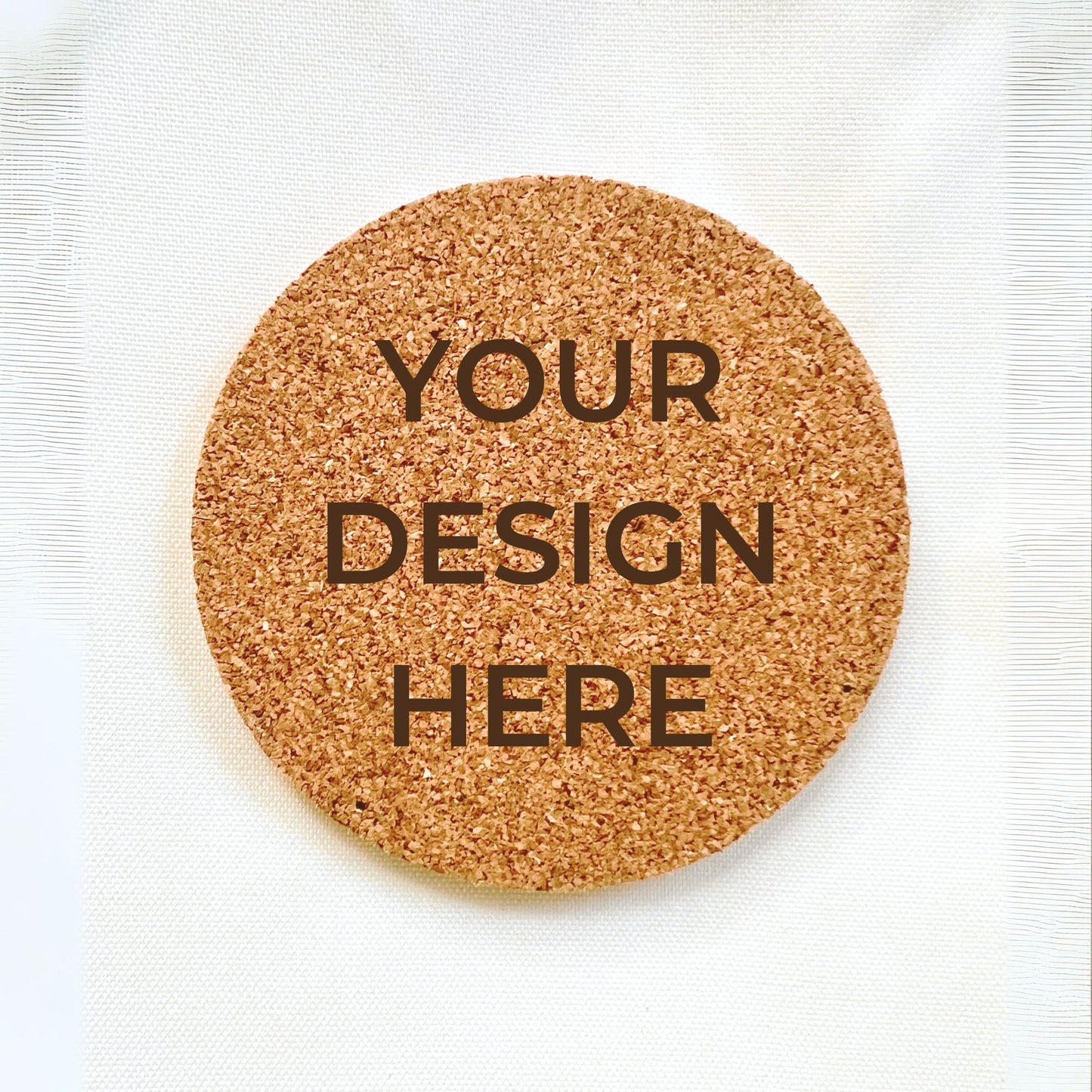 Cork Coaster Flat - Engraved