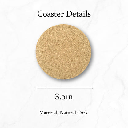 Cork Coaster - Name/Text Engraved