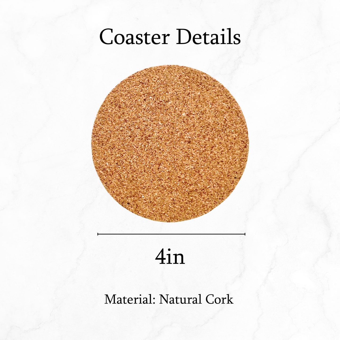 Cork Coaster Flat - Engraved