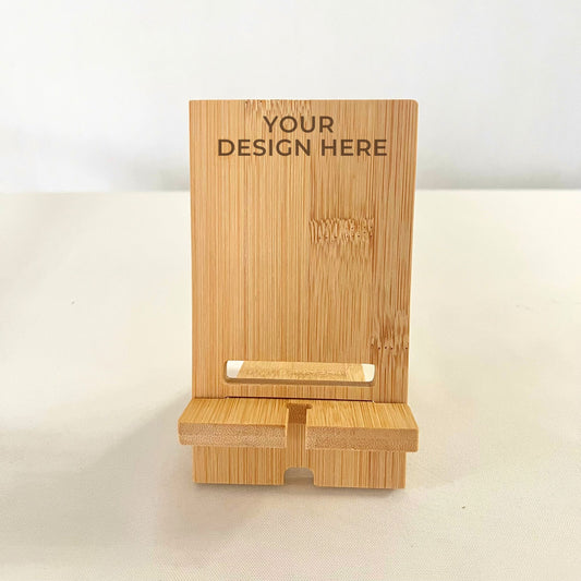 Bamboo Phone Stand - Engraved
