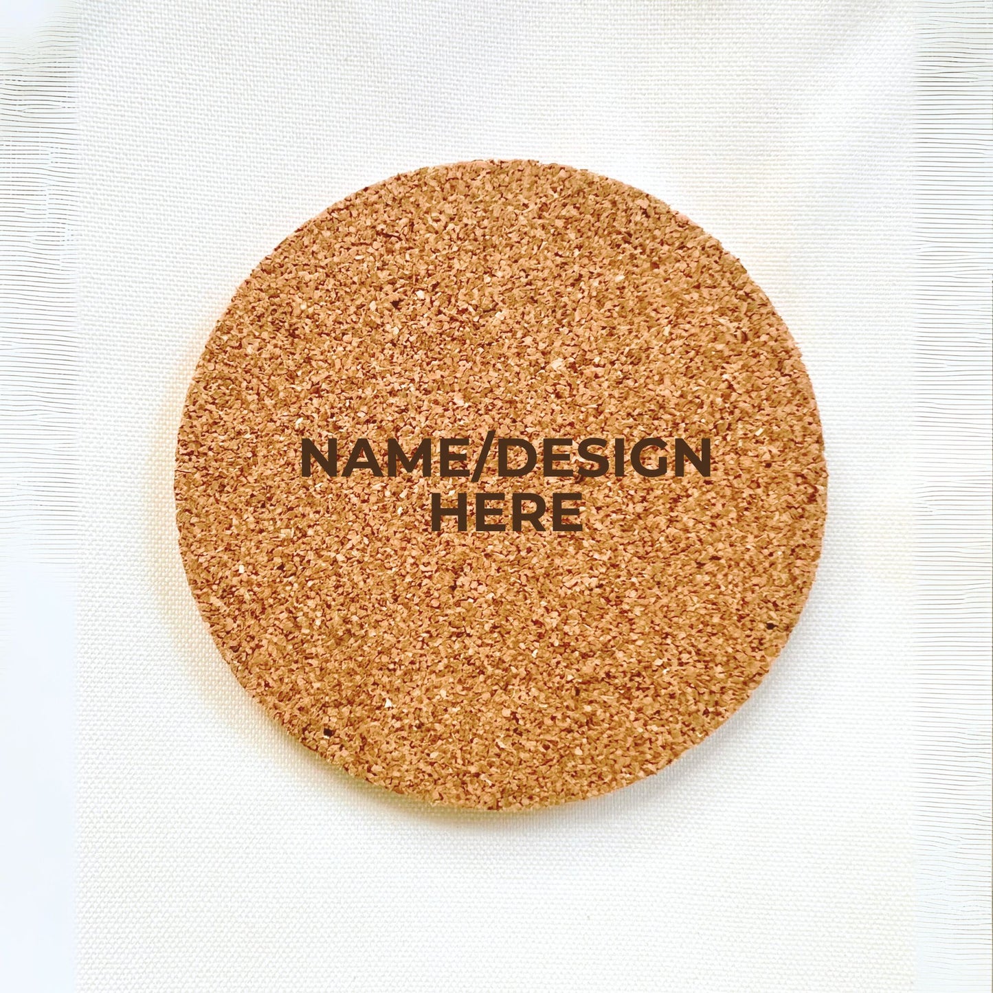 Cork Coaster Flat - Engraved