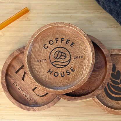 Wood Coaster - Logo/Own Design Engraved