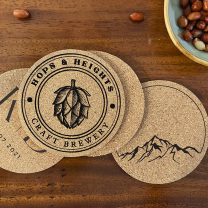 Cork Coaster - Logo/Own Design Engraved