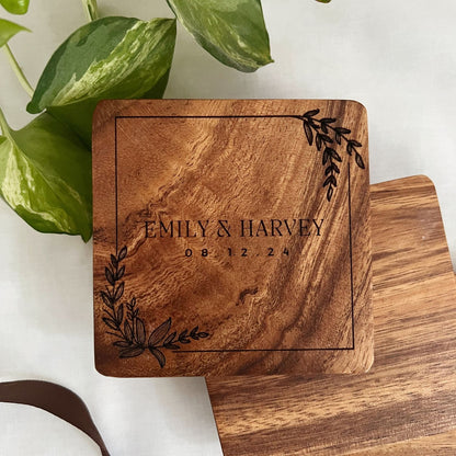 Square Wood Coaster - Logo/Own Design Engraved